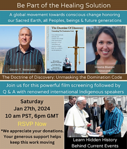 Free Online Film Screening Of The Doctrine of Discovery Unmasking the Domination Code